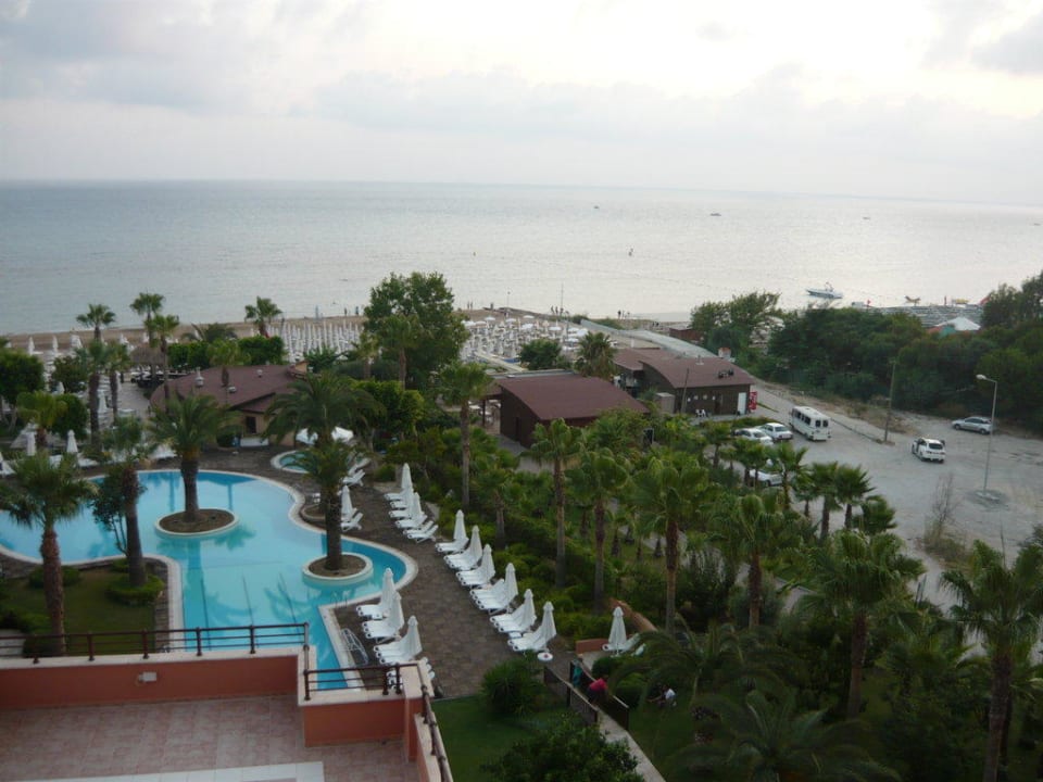 Blick vom Balkon Hotel Grand Side
