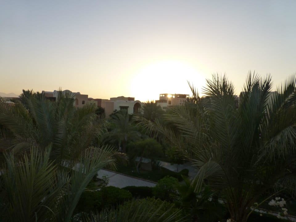 Hotelanlagen von der obersten Etage Jaz Makadi Oasis Resort