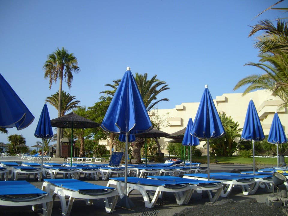 Neue Liegen mit Schirm Dreams Lanzarote Playa Dorada Resort & Spa