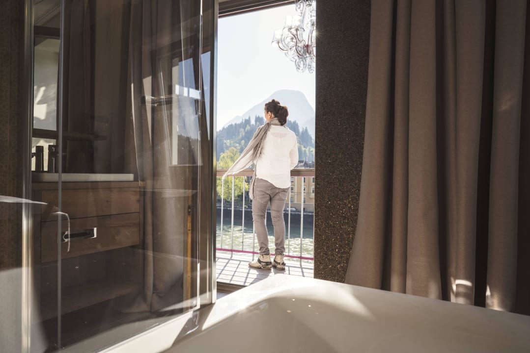 Ausblick vom Zimmer Richtung Kufstein Boutique Hotel im Auracher Löchl