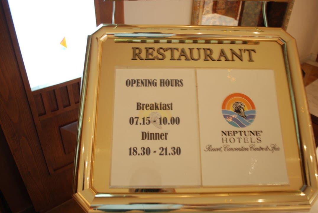Abendkarte Neptune Luxury Resort