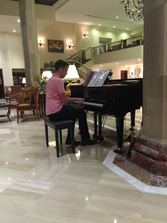 Grand piano in lobby Baron Resort