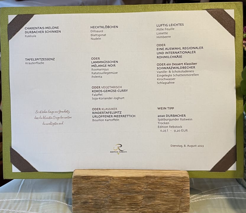 Gastro Hotel Restaurant Rebstock Durbach