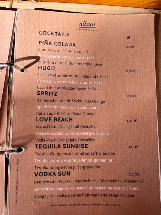 Gastro allsun App.-Hotel Esquinzo Beach
