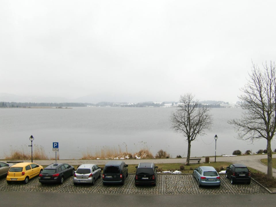 Blick vom Balkon (1. Stock) Richtung Westen Hotel am Hopfensee