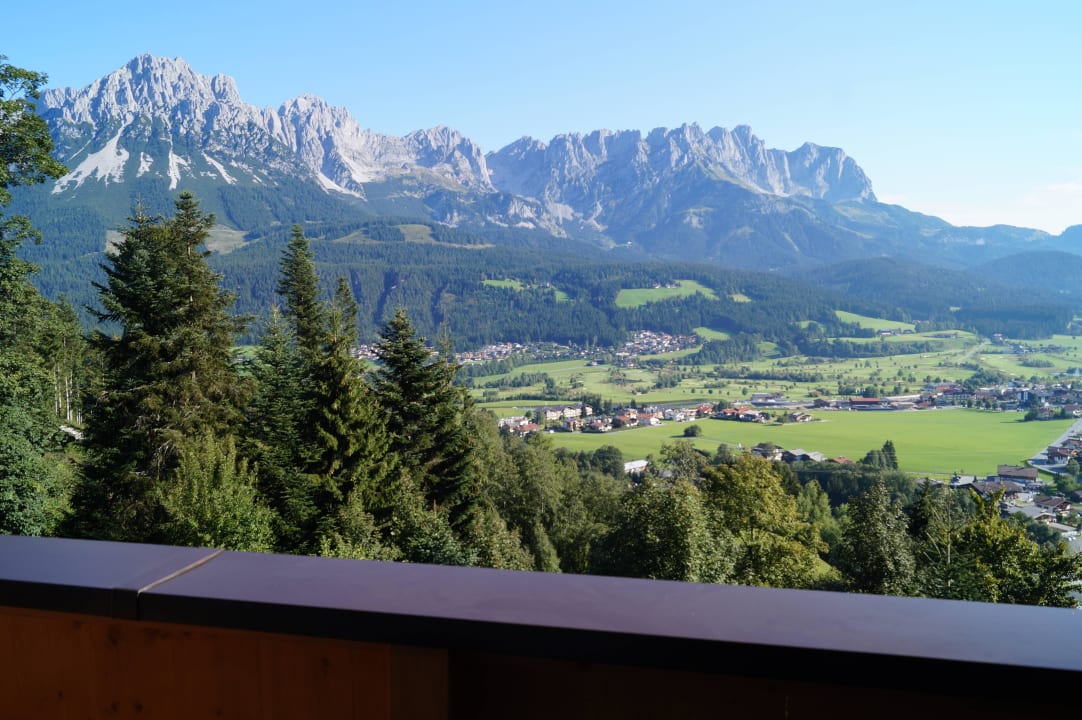 Ausblick vom Balkon auf Ellmau Haus Geigern