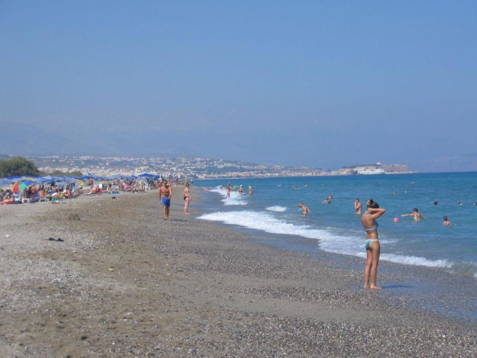 Strand in Richtung Westen Nefeli Hotel Rethymno