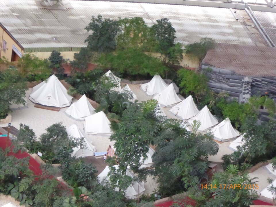 Zelte von oben Tropical Islands Resort