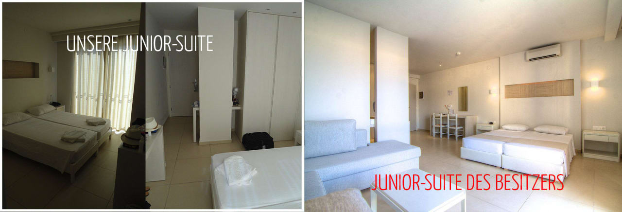 Vergleichsbilder Junior-Suite Dimitrios Beach Hotel