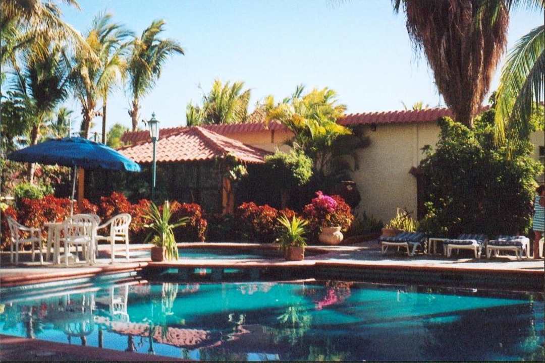 Blick über den Hotelpool Hotel Marina