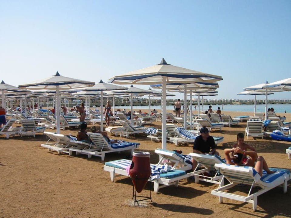 am Strand Blick nach links Pickalbatros Dana Beach Resort - Hurghada