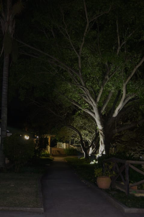 Nachts mit Blick auf das Haupthaus Chestnut Country Lodge