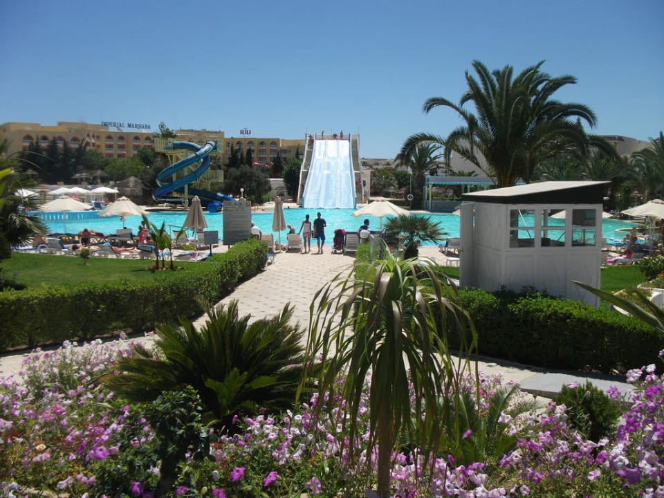 Widok na basen  Palmyra Aqua Park Kantaoui