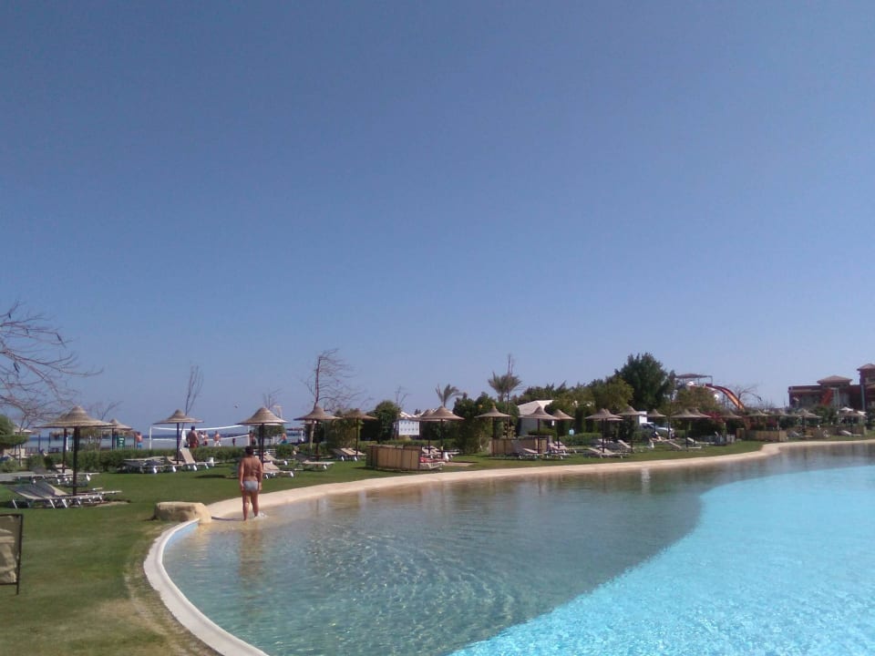 Blick von der Liege JAZ Aquamarine Resort