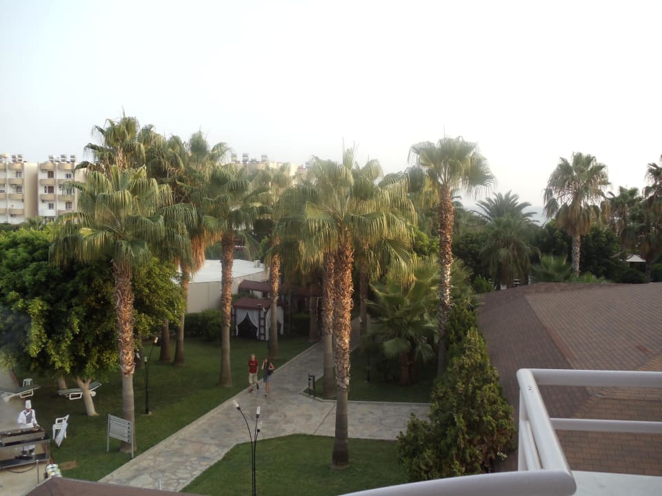 Blick über Garten zum Meer Hotel Royal Garden Beach