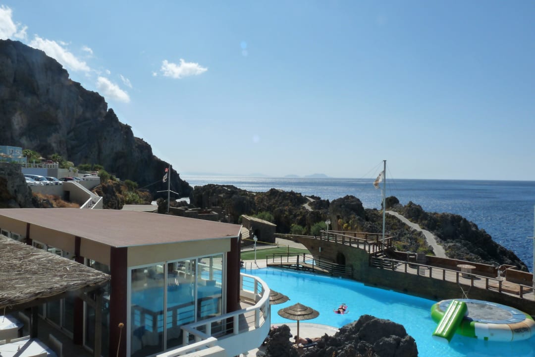 Widok na basen i morze Kalypso Cretan Village Sense Resort & Spa