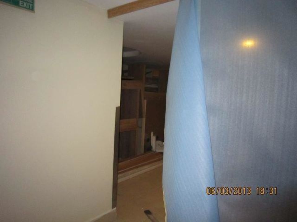 Zugang vom Zimmergang zur Baustelle Hotel Sultan of Side