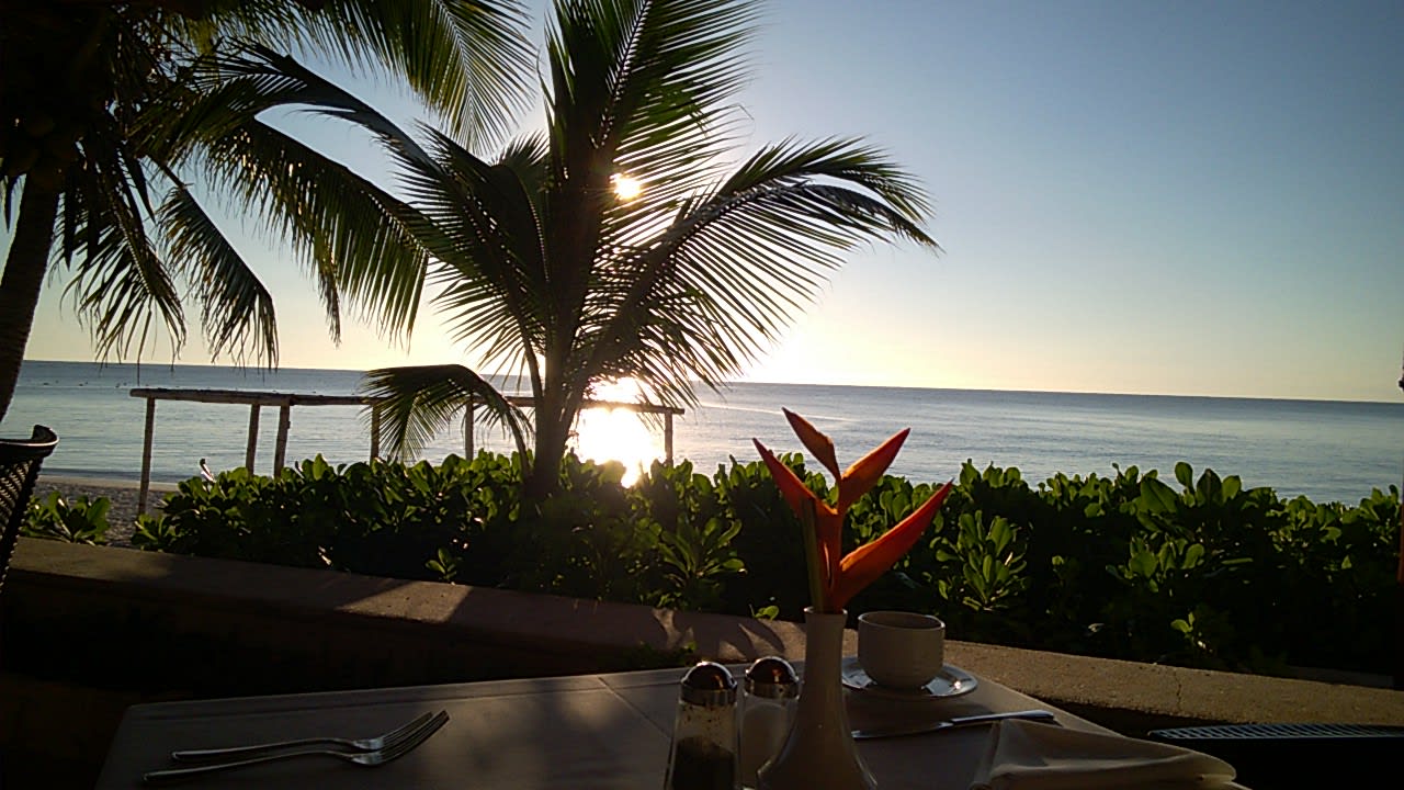 Ausblick beim Frühstück Akumal Bay Beach & Wellness Resort
