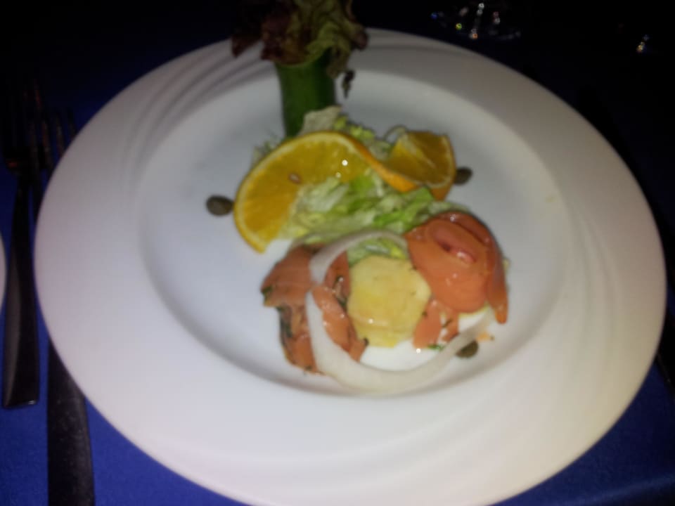Duo vom Lachs im Restaurant Fusion The Grand Hotel Sharm El Sheikh