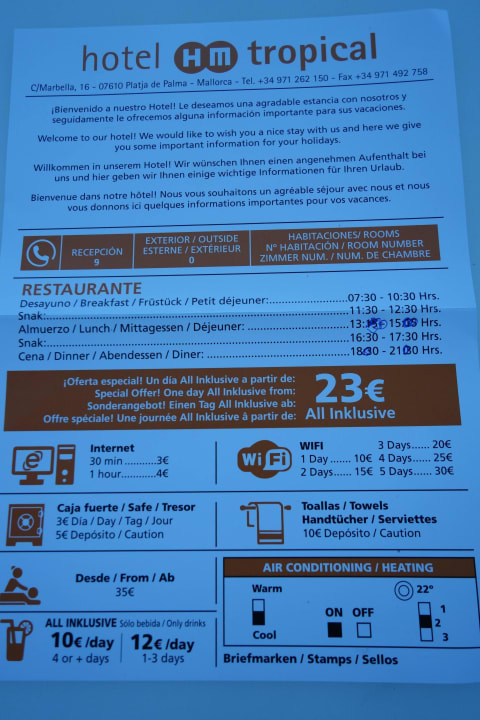 Essenzeiten & AI Preise HM Tropical