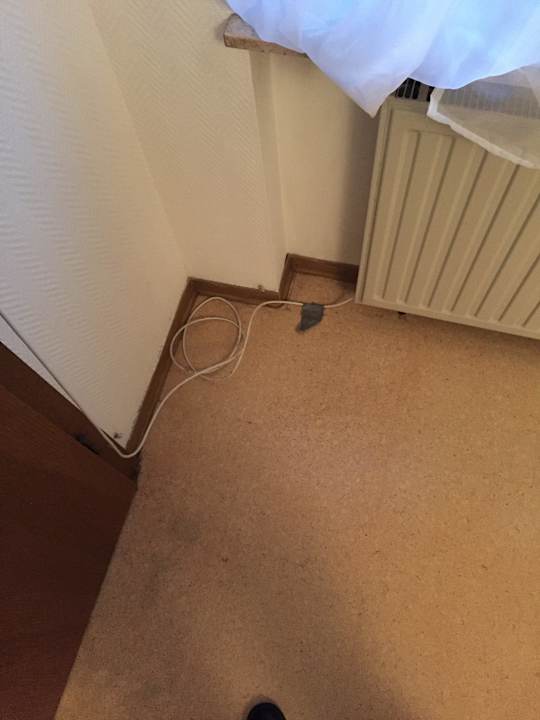 Das kabel welches zum fernsehr führe und dreck Motel 21