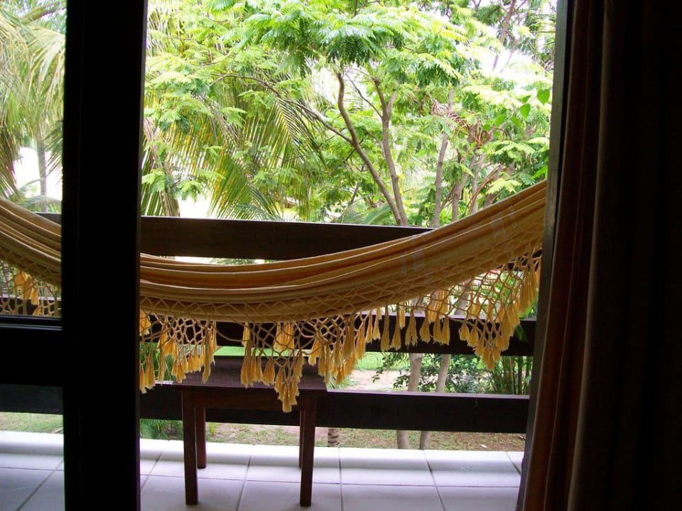 Unser Balkon mit Hängematte Hotel Porto Zarpa