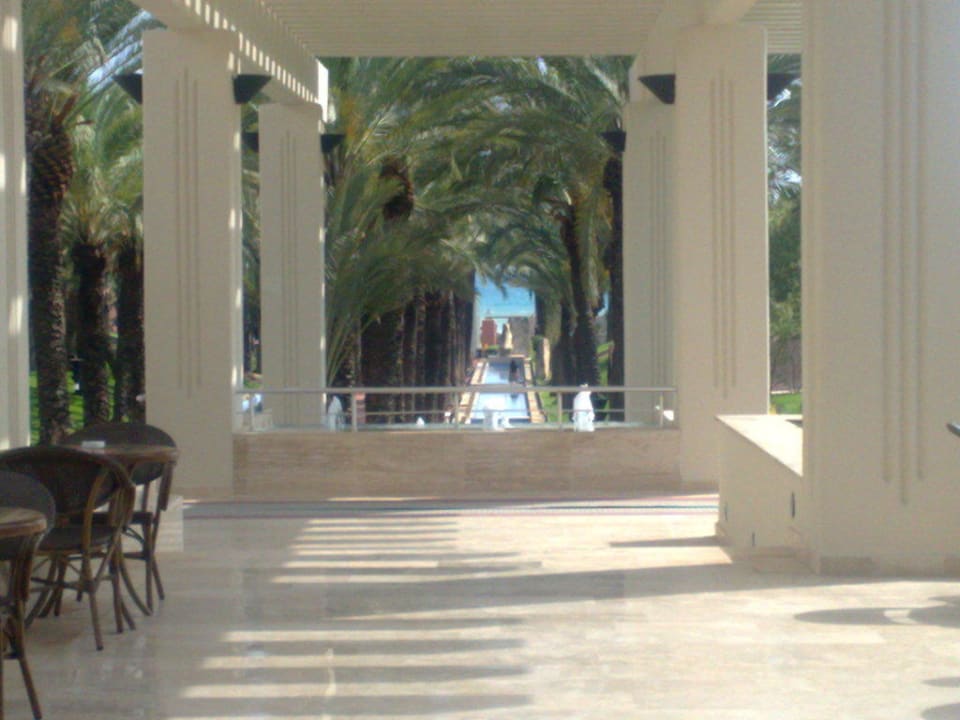 Blick von der Wunderbar Richtung Strand Monachus Family Resort Sorgun