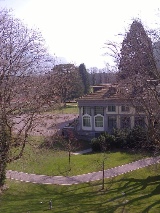 Sicht in Richtung Golfplatz Grand Resort Bad Ragaz