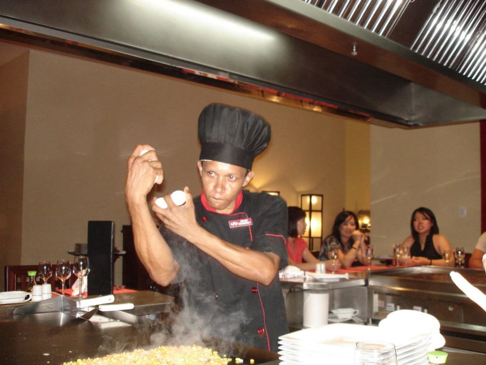 Showkochen beim Japaner Grand Palladium Select Bávaro Resort & Spa