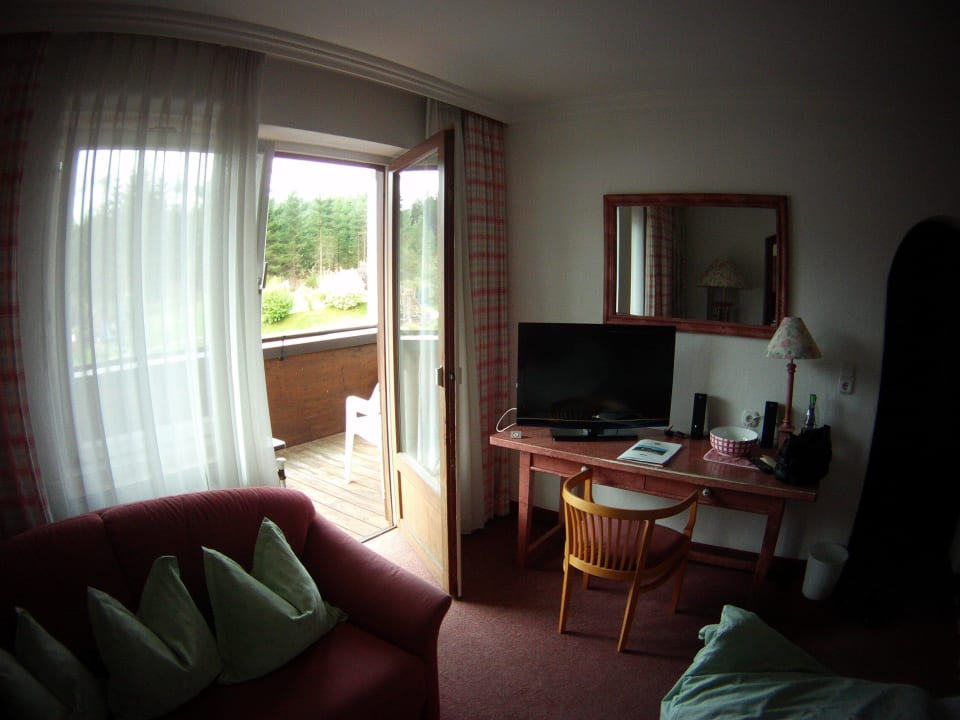 Blick zum Balkon Hotel Hubertus