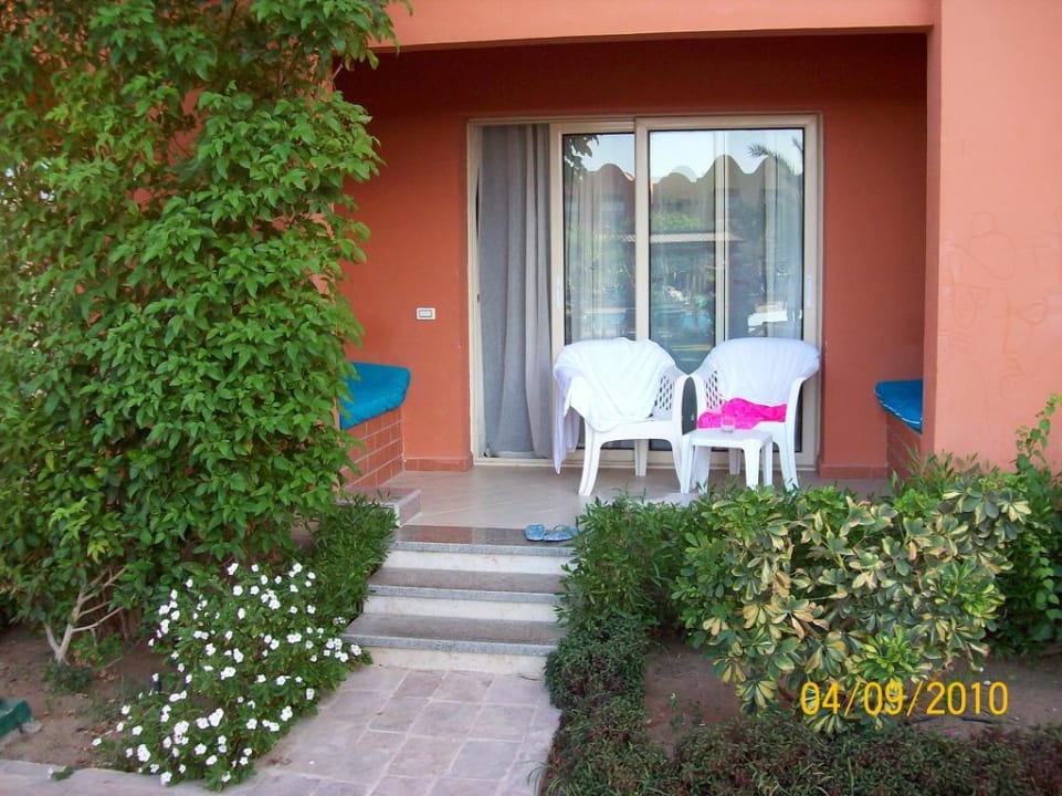 Blick auf unsere Terrasse Titanic Beach Spa & Aqua Park