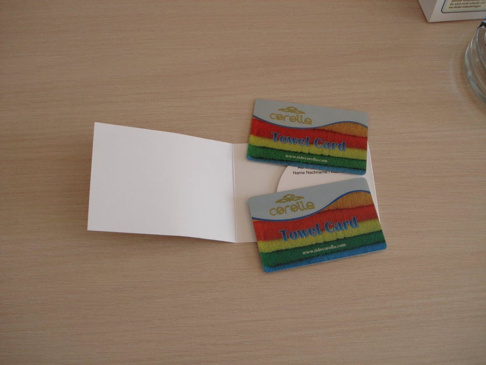 Karten für Handtücher Seaden Corolla Hotel