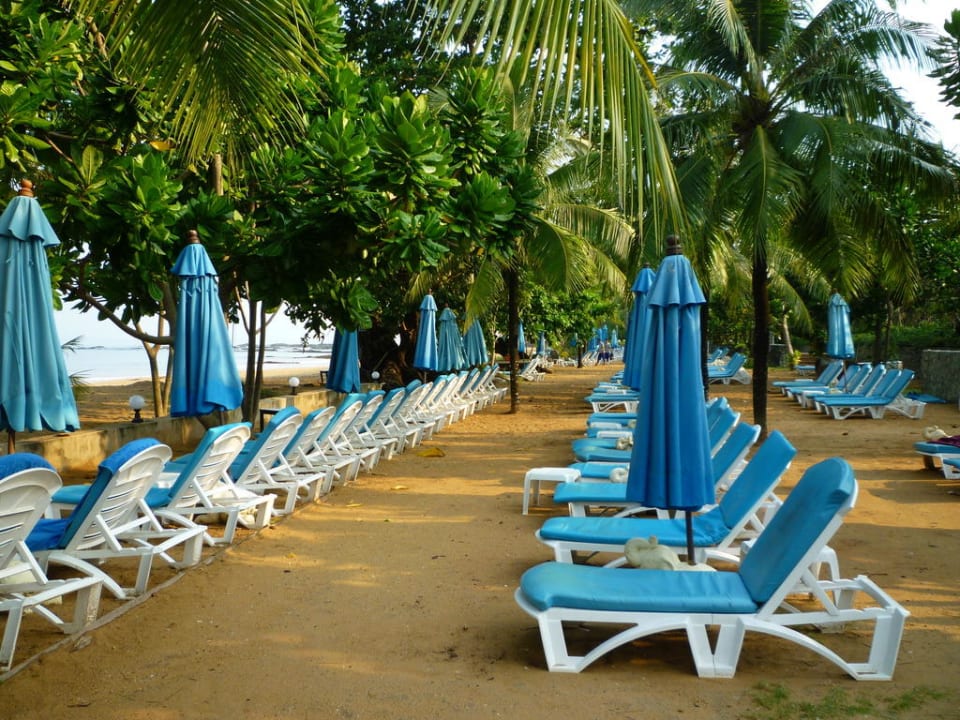 Liegefläche zwischen Strand und Pool Seaview Khao Lak Resort