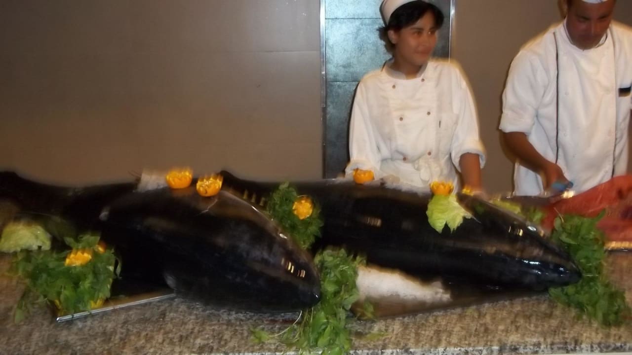Frischen Thunfisch am Abendbuffet Seabel Alhambra Beach Golf & Spa