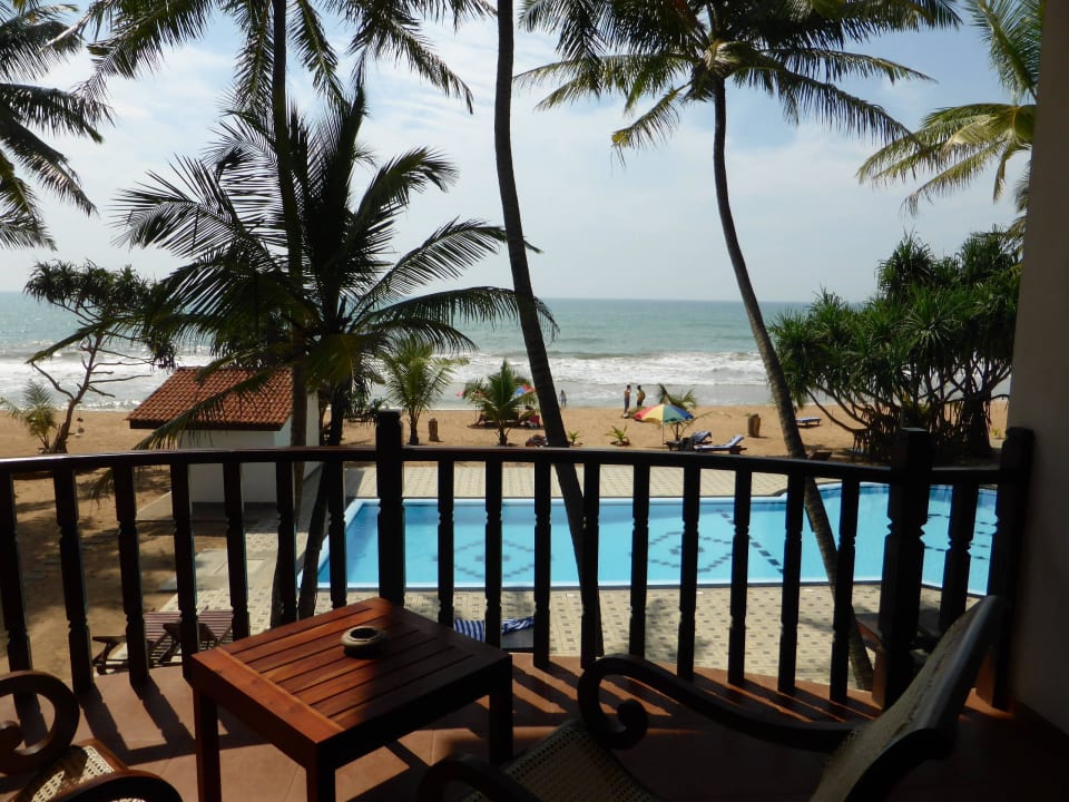 Toller Blick auf Pool und Meer Whispering Palms Hotel