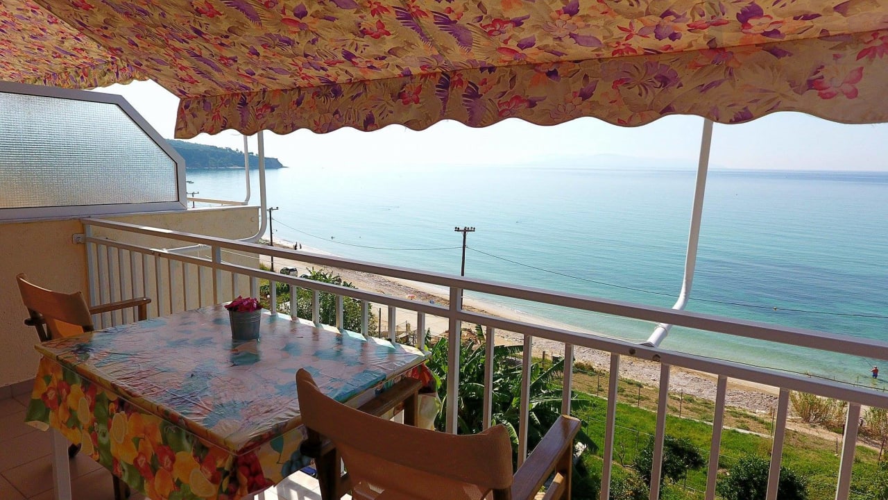 Ausblick Rosa's Beach Studios at Kefalonia Island