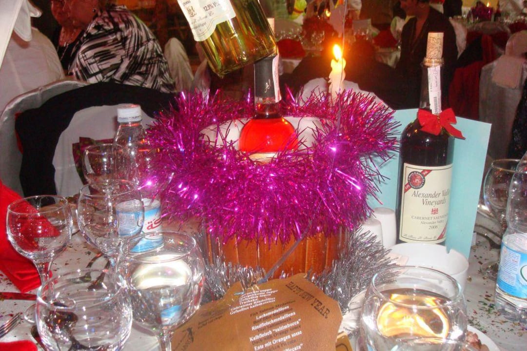 Tischdekoration am Silvesterabend Pickalbatros Dana Beach Resort - Hurghada