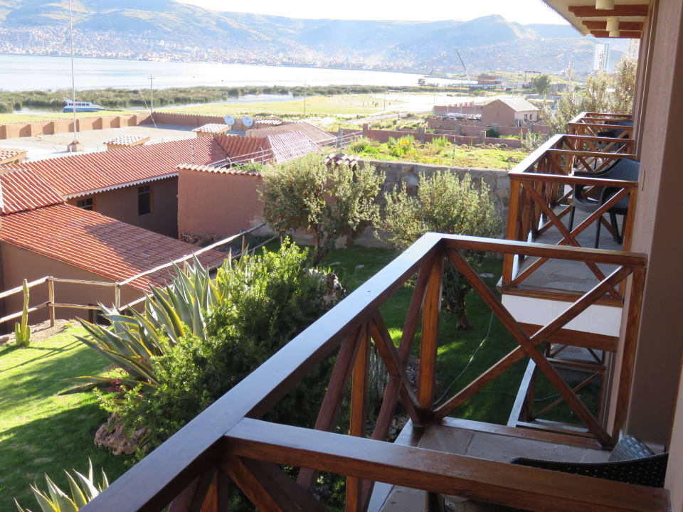 Kleiner Balkon zum See Hotel Casa Andina Private Collection Puno