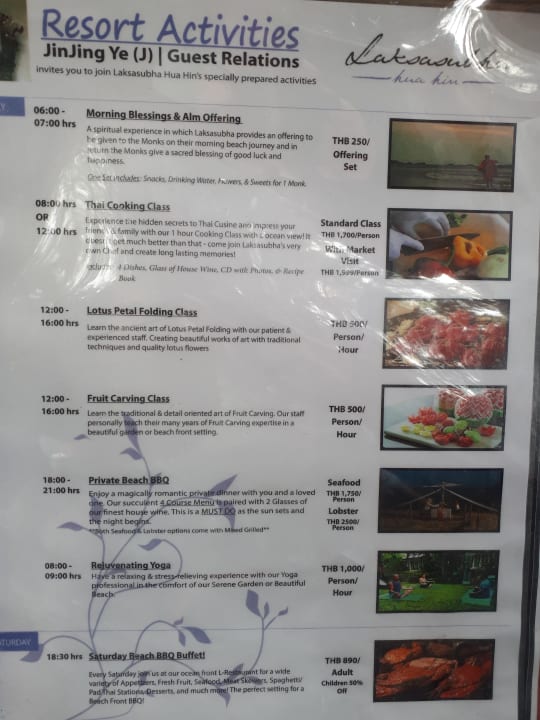 Aktivitäten im Hotel Laksasubha Hua Hin