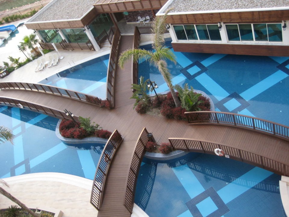 Blick von unserem Balkon Sunis Evren Beach Resort Hotel & Spa
