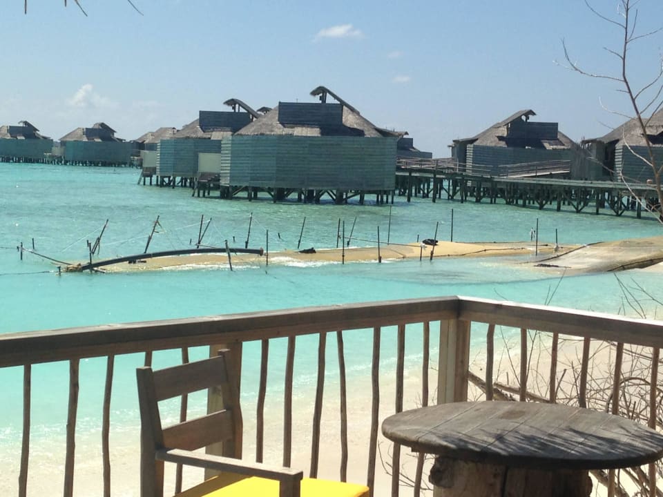 Aussicht von der Veranda Hotel Six Senses Laamu