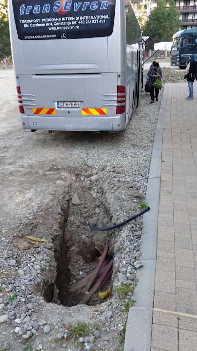 Baustelle ohne Absperrungen Cabana Schiorilor