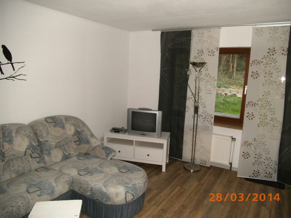 Wohnzimmer Ferienwohnung Historische Mühle Vogelsang