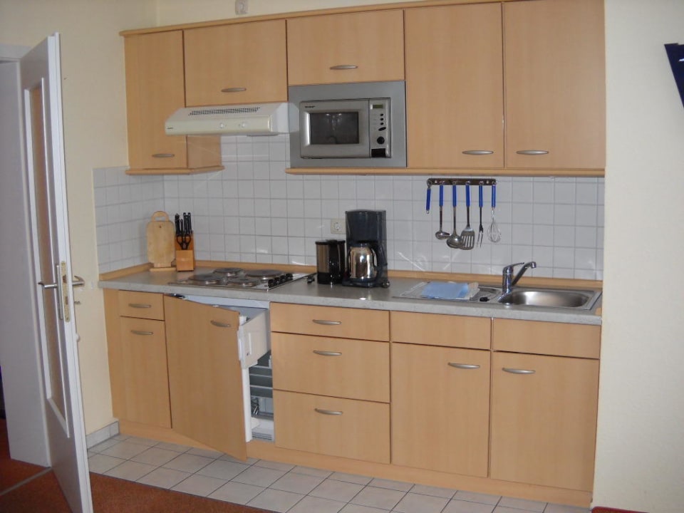 Küchenzeile im Wohnzimmer Appartementanlage Binzer Sterne