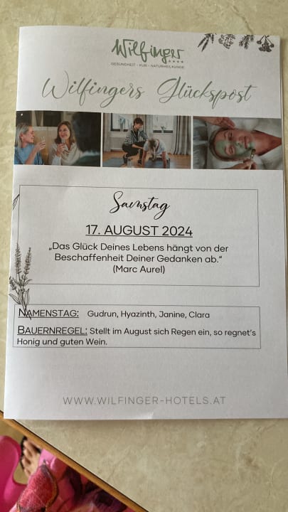 Sonstiges Wilfinger Bio Thermen Hotel