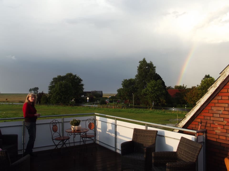 Regenbogen über`m Deich Pension Engelmann