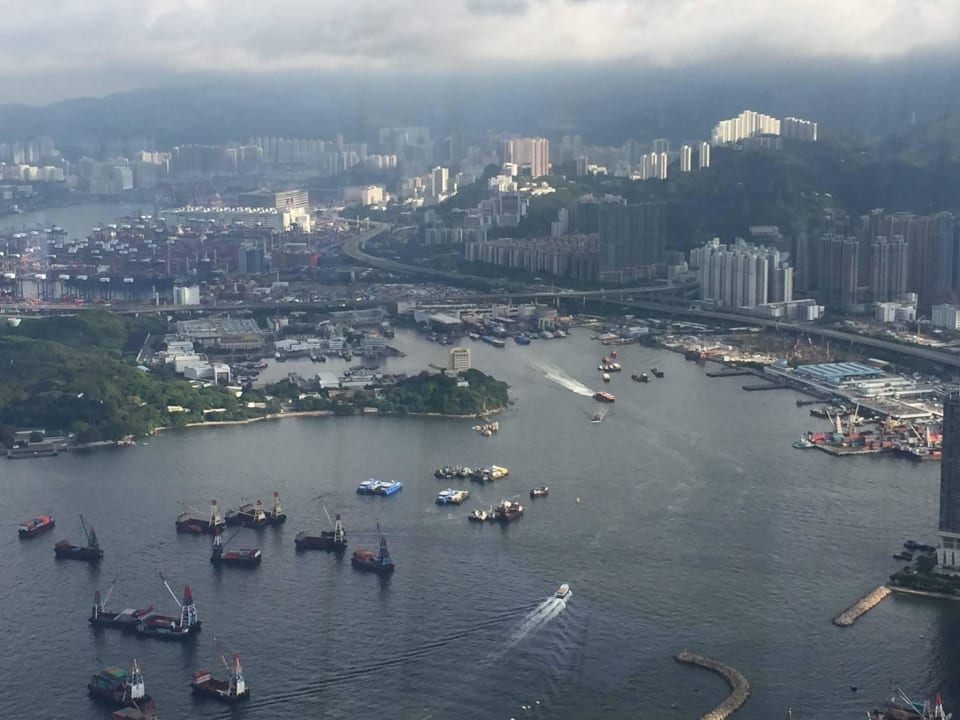 View from the room Hotel The Ritz-Carlton Hongkong
