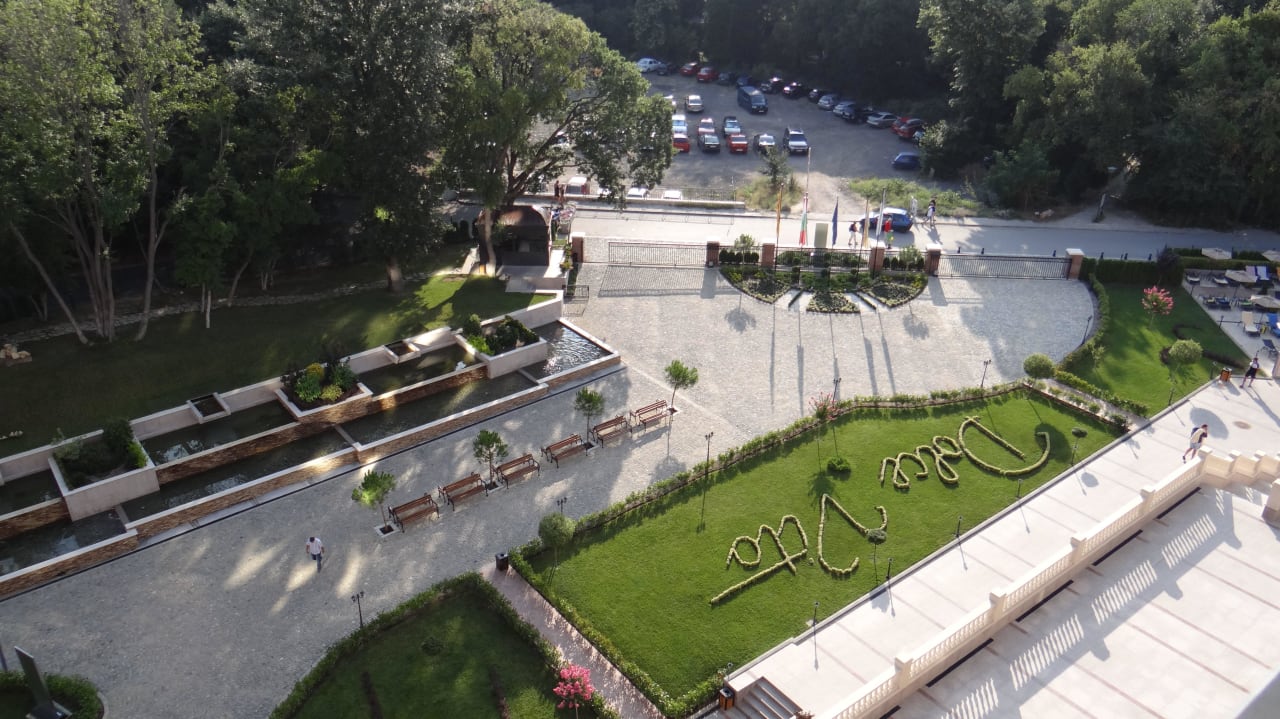 Blick vom Balkon zum Eingang Hotel SH Dolce Vita