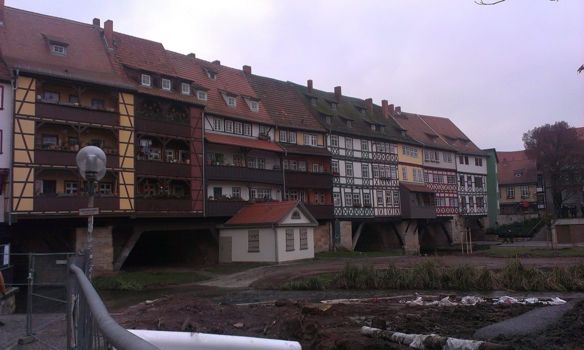 Blick zur Krämerbrücke Hotel Krämerbrücke Erfurt