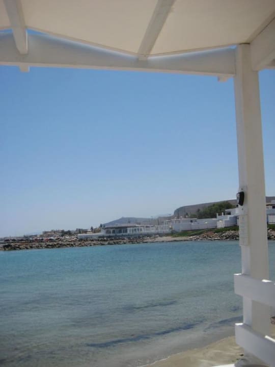 Blick aus Strandcabana Knossos Beach Bungalows Suites Resort & Spa